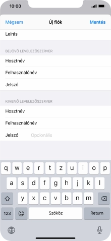 Kattints a Jelszó mezőre, és írd be az e-mail-fiókodhoz tartozó jelszót.