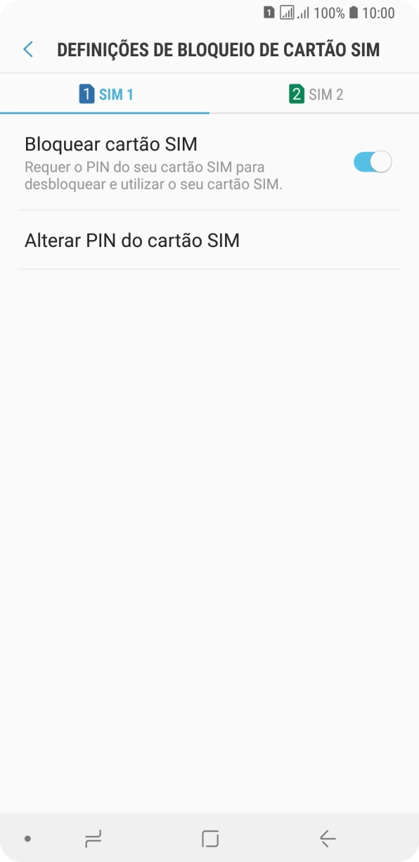 Prima o cartão SIM pretendido.