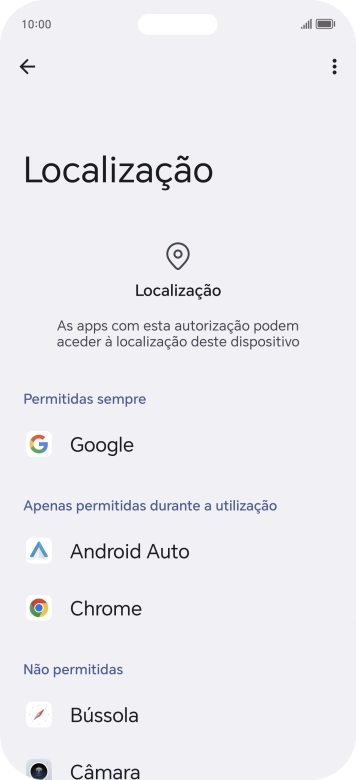 Prima a app pretendida.