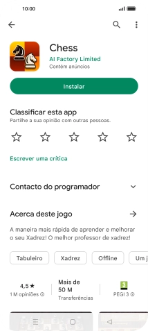 Prima a tecla de início para terminar e voltar ao ecrã inicial.