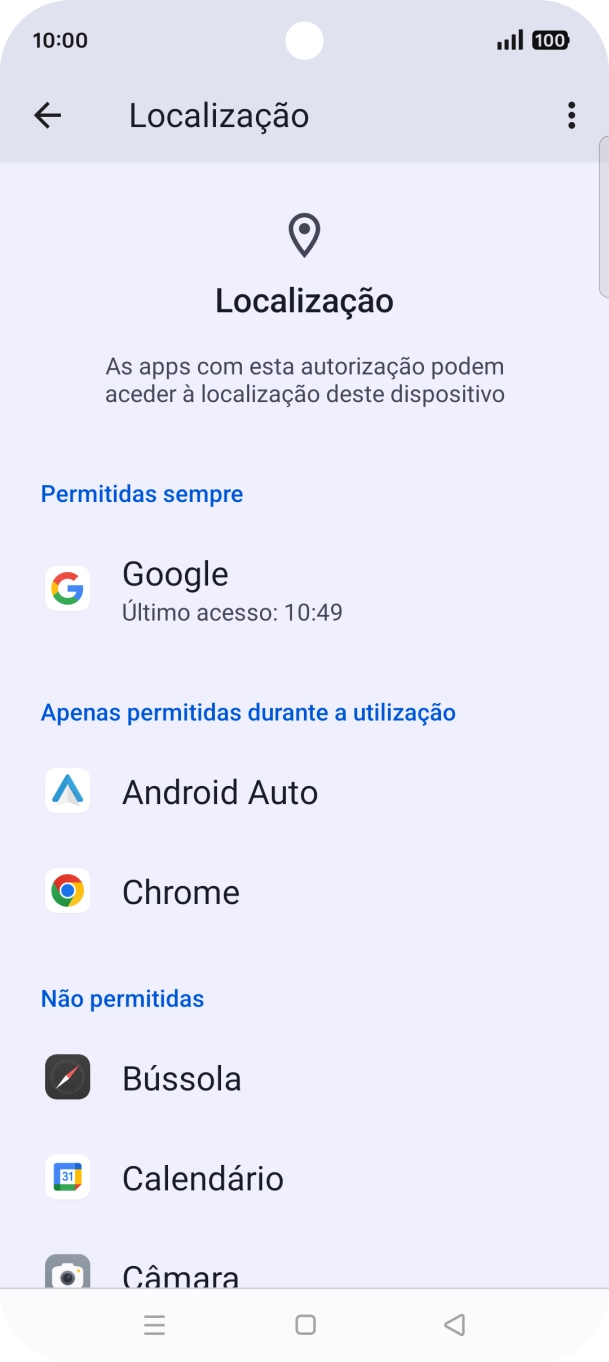 Prima a app pretendida.