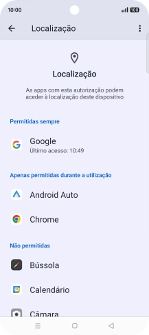 Prima a app pretendida.