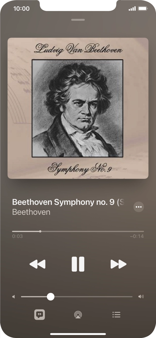 Prima a seta para a direita para ir para o ficheiro de música seguinte.