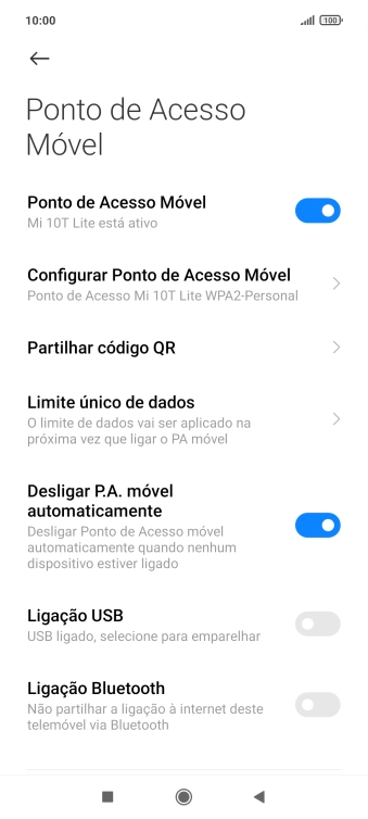 Prima a tecla de início para terminar e voltar ao ecrã inicial.