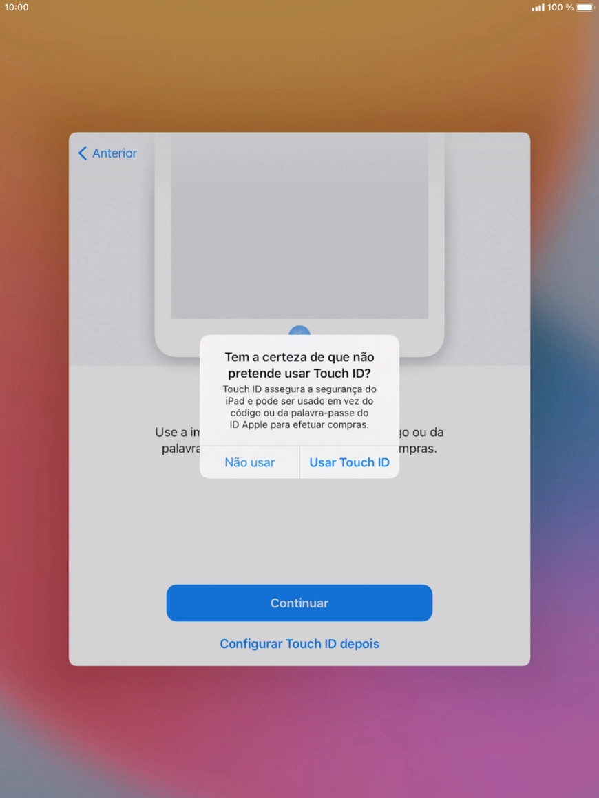 Se desativar a função, prima Não usar.