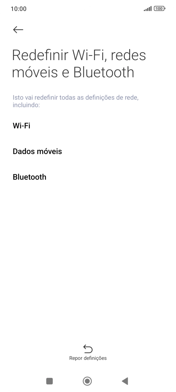Prima Repor definições.