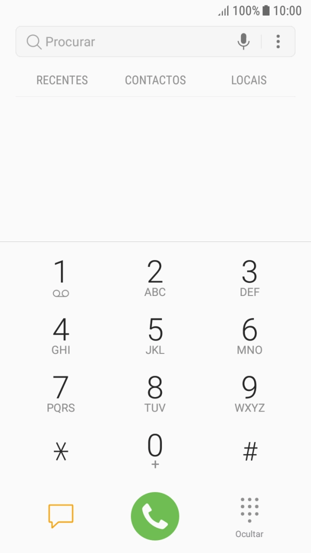 Prima o ícone de menu.