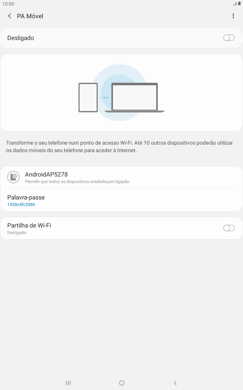 Prima o ícone de menu.