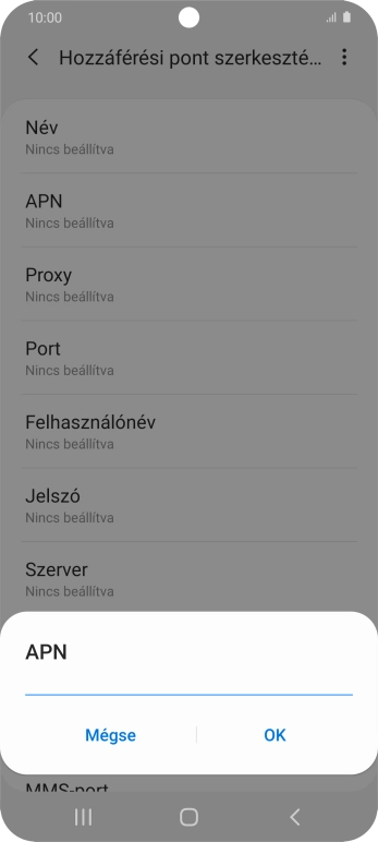 Amennyiben előfizetésed van, írd be azt, hogy mms.vodafone.net, és válaszd az OK lehetőséget.