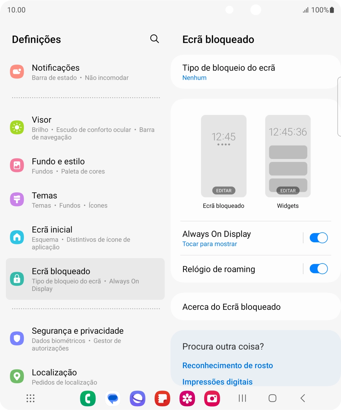 Prima a tecla de início para terminar e voltar ao ecrã inicial.