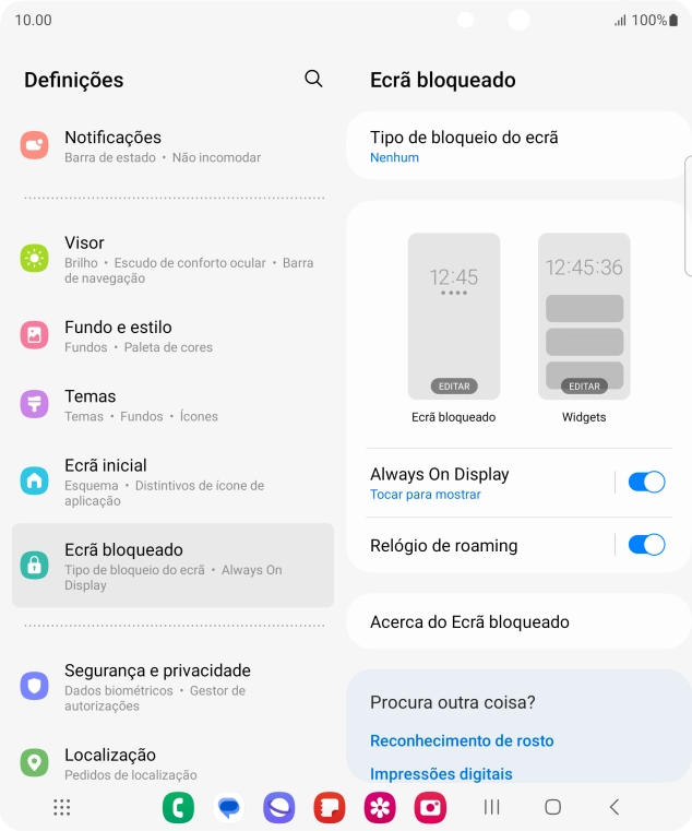 Prima a tecla de início para terminar e voltar ao ecrã inicial.