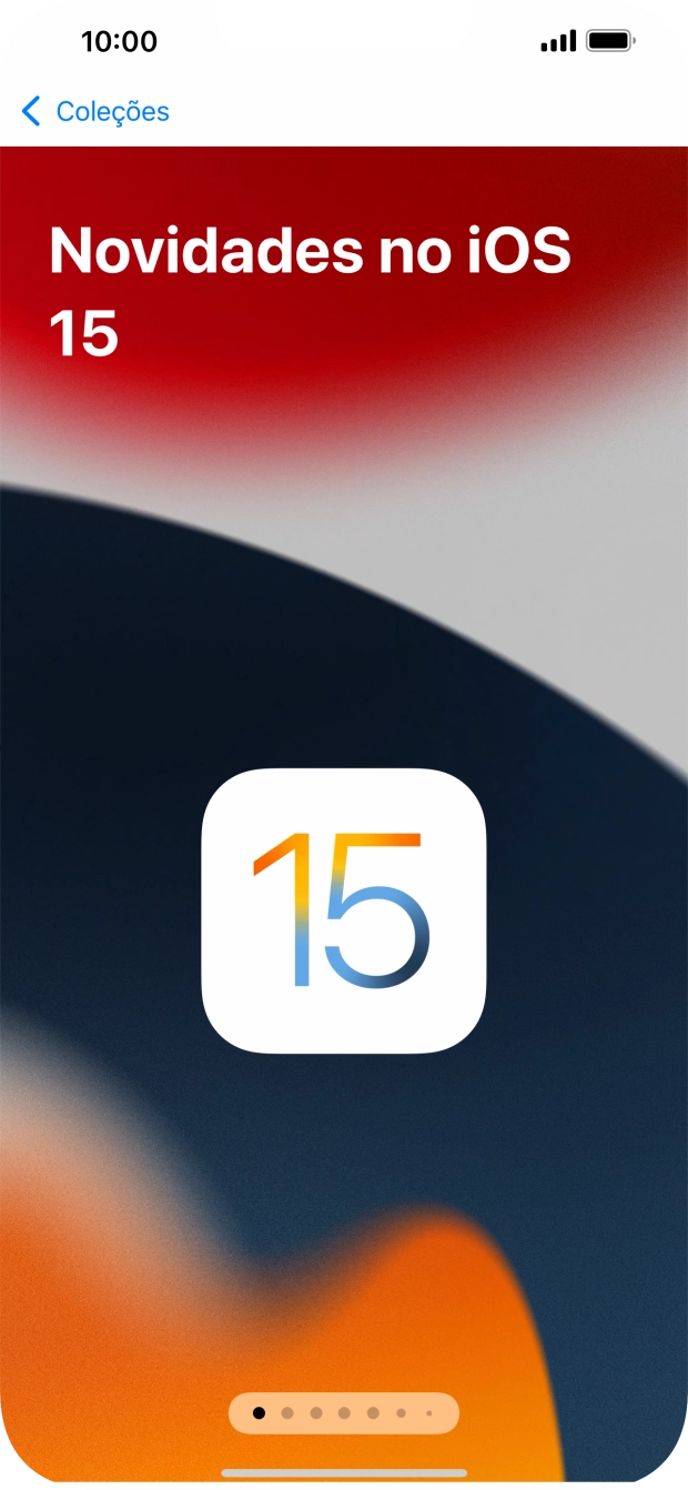 Para voltar ao ecrã inicial, deslize o dedo de baixo para cima a partir da base do ecrã.