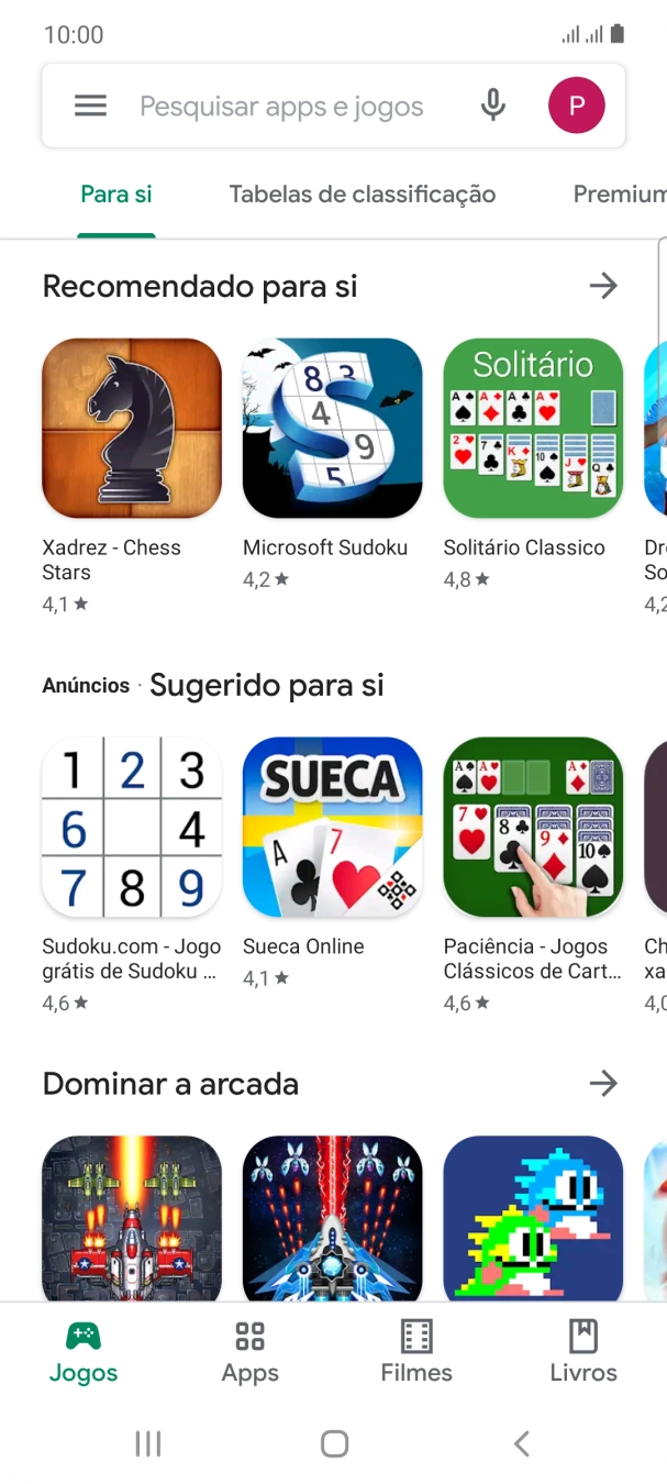 Prima a caixa de pesquisa.