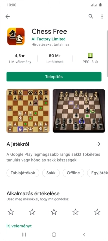 Válaszd a Telepítés lehetőséget, és kövesd a képernyőn megjelenő utasításokat az alkalmazás telepítéséhez.