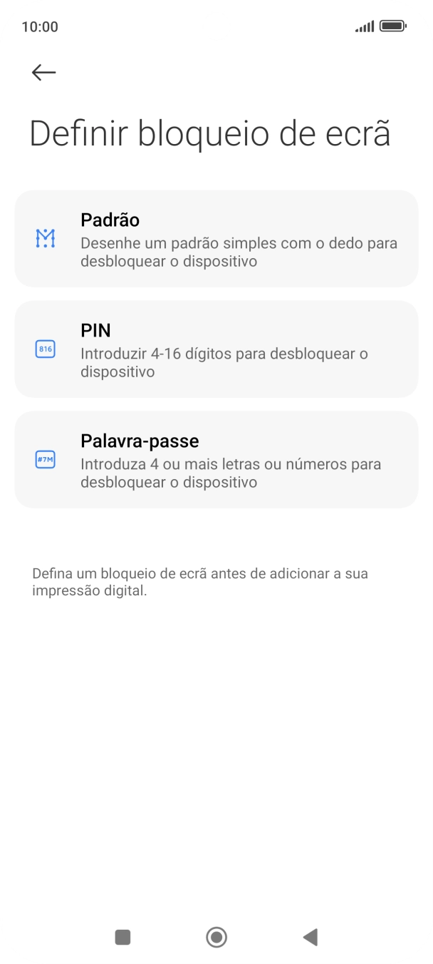 Prima o código de bloqueio do telefone pretendido.