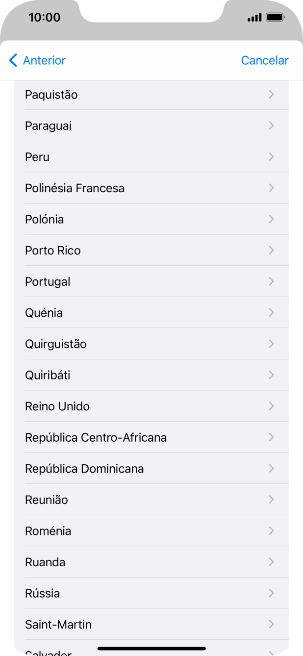 Prima o país pretendido.