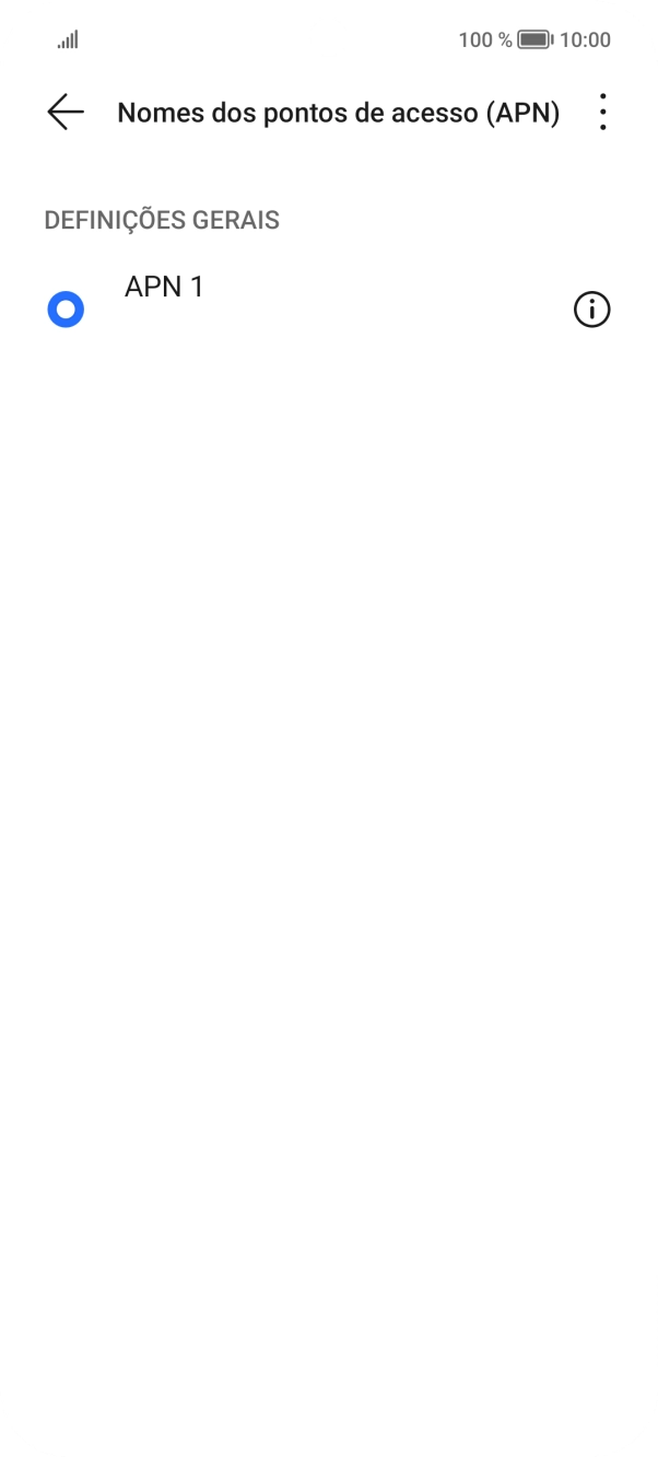 Prima o ícone de menu.