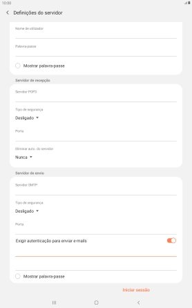Prima o segundo campo sob 