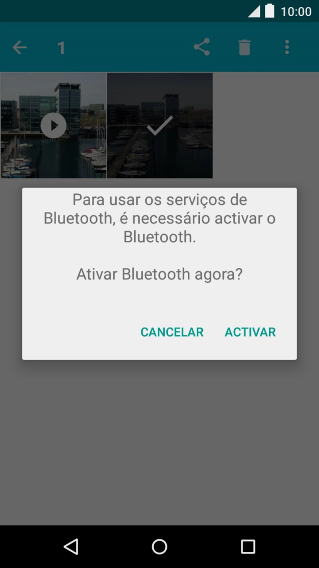Se o Bluetooth estiver desativado, prima ACTIVAR para ativá-lo.