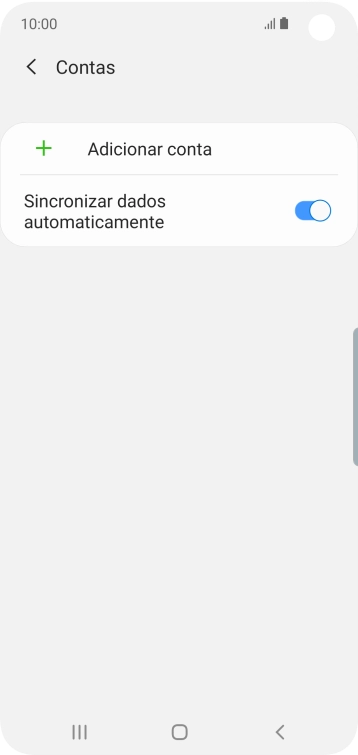Prima Adicionar conta.