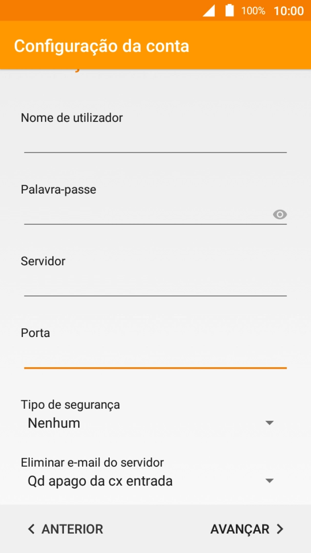 Prima a lista suspensa sob 
