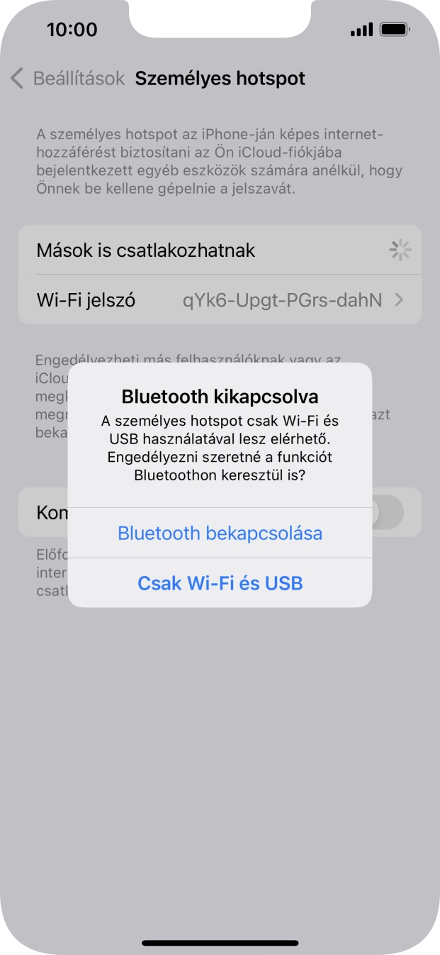 Amennyiben ki van kapcsolva a Wi-Fi, válaszd a Csak Wi-Fi és USB lehetőséget.