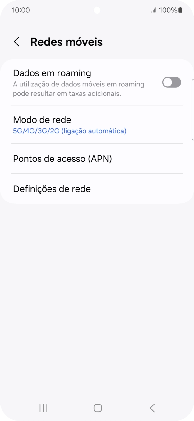 Prima Definições de rede.