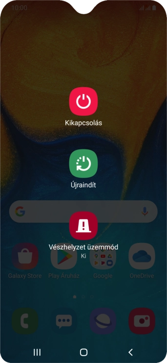 Válaszd a Kikapcsolás lehetőséget.