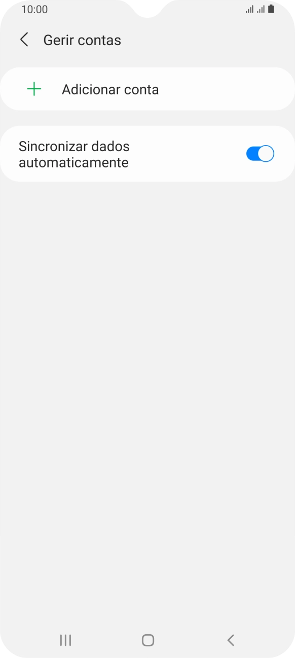 Prima Adicionar conta.