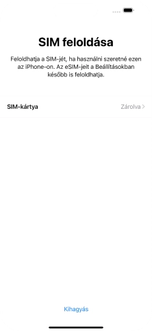 Válaszd a SIM-kártya lehetőséget.