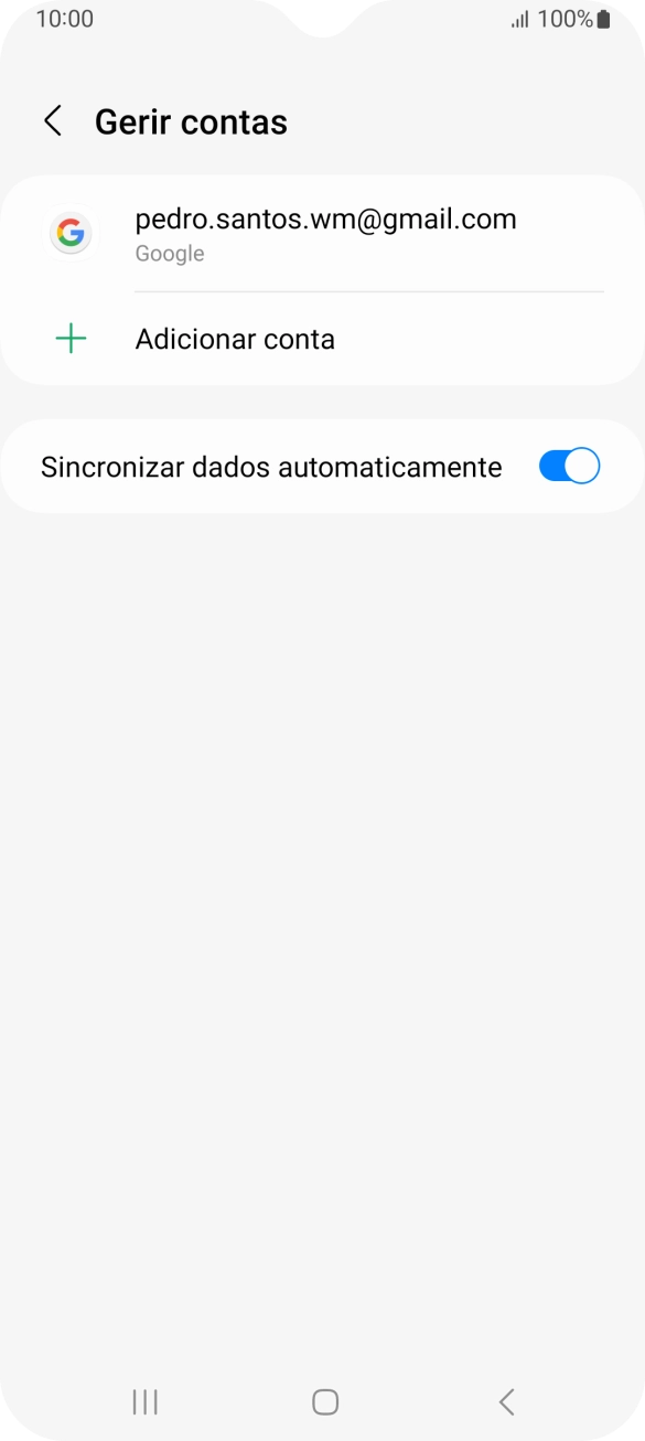 Prima Adicionar conta.
