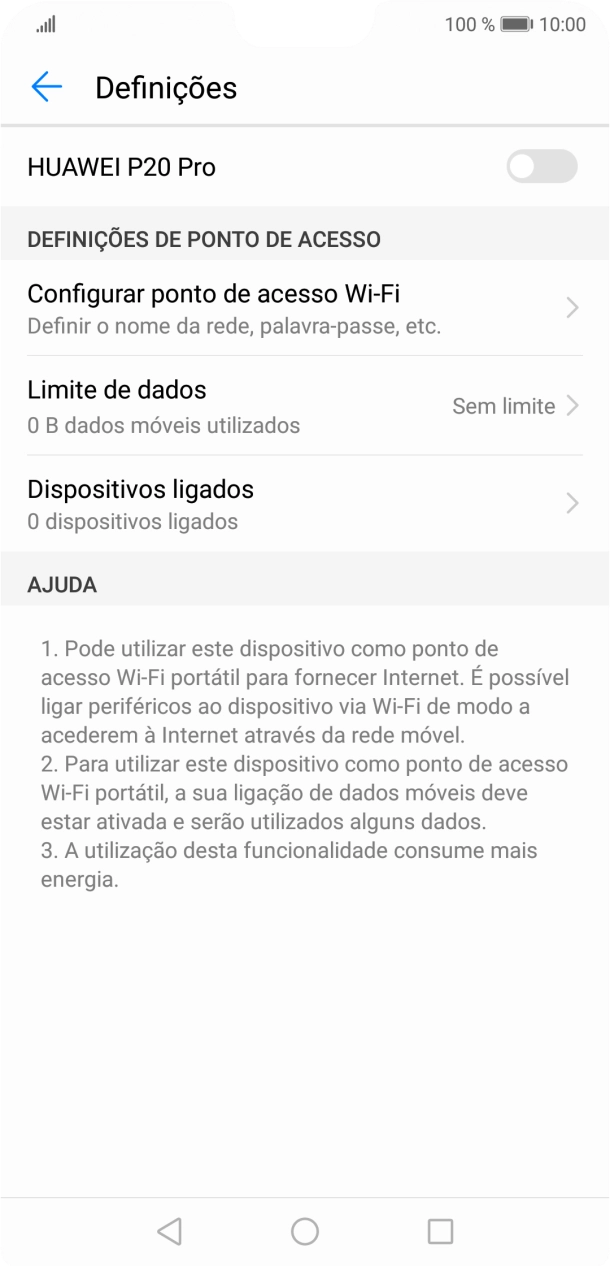 Prima Configurar ponto de acesso Wi-Fi.