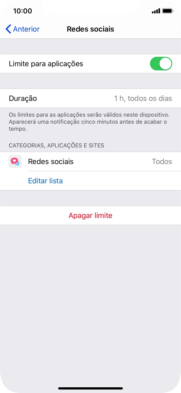 Prima Apagar limite.