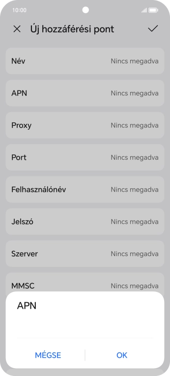 Amennyiben előfizetésed van, írd be azt, hogy mms.vodafone.net, és válaszd az OK lehetőséget.