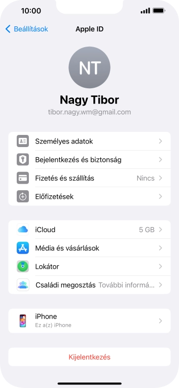 Húzd az ujjad felfelé a kijelző aljáról, hogy visszatérj a kezdőképernyőhöz.
