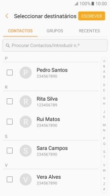 Prima ESCREVER.
