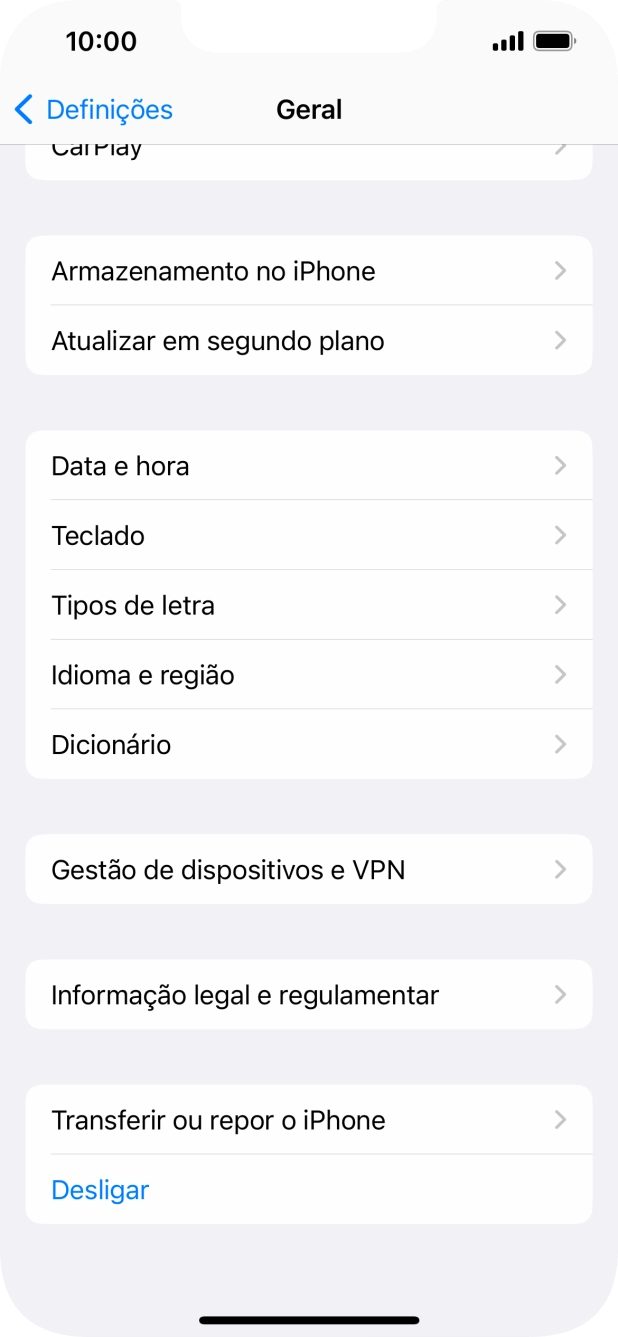 Prima Transferir ou repor o iPhone.