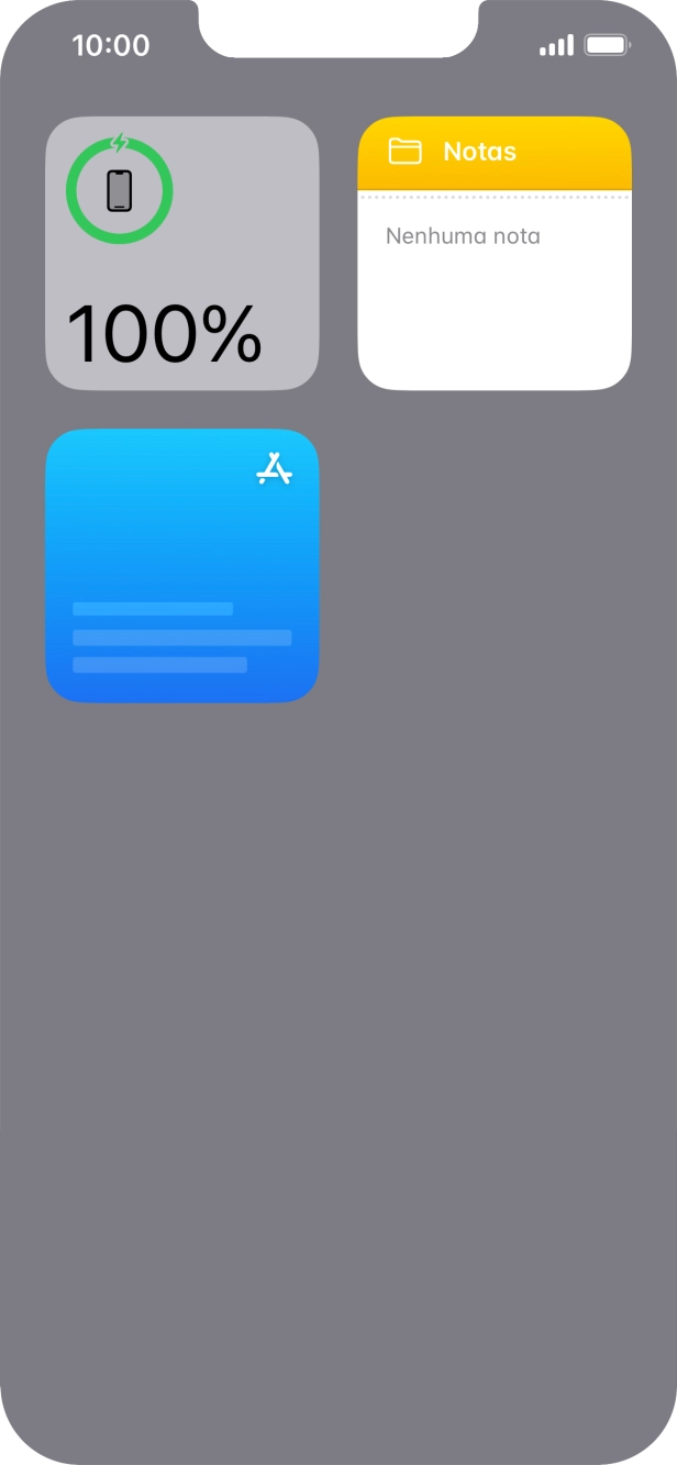 Mantenha premido o widget pretendido até aparecer um menu no ecrã.