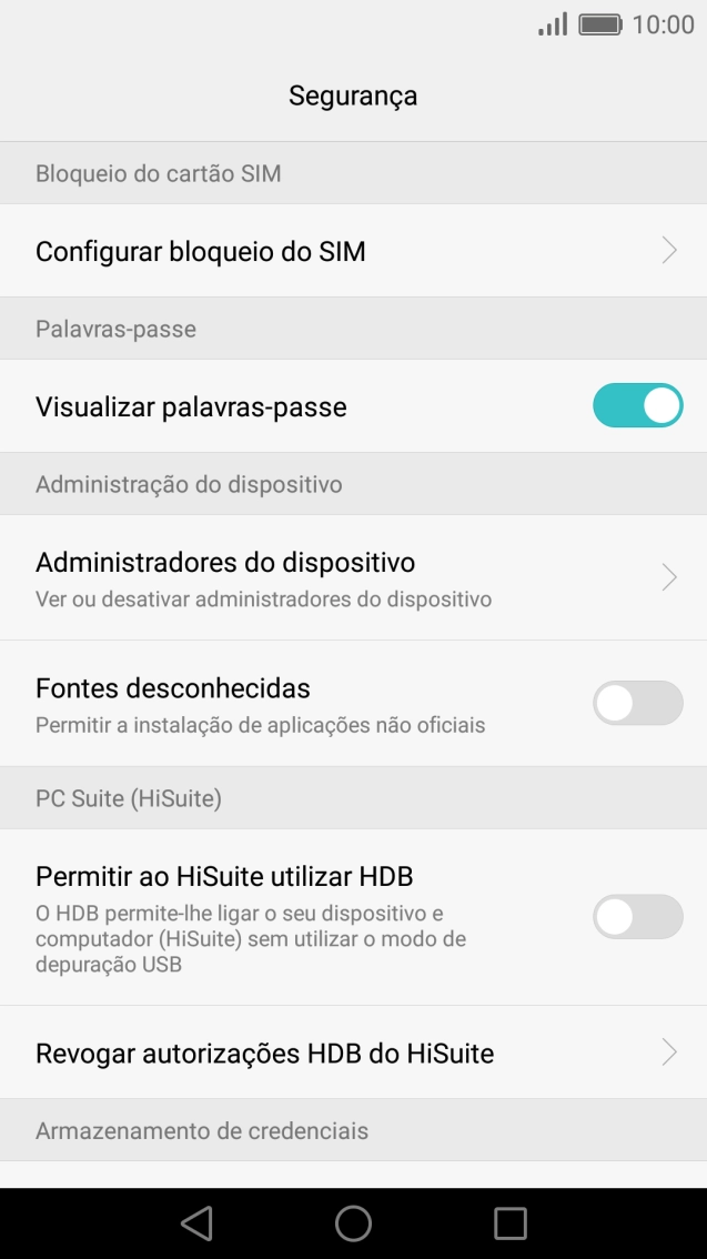 Prima Configurar bloqueio do SIM.
