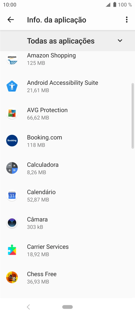 Prima a app pretendida.