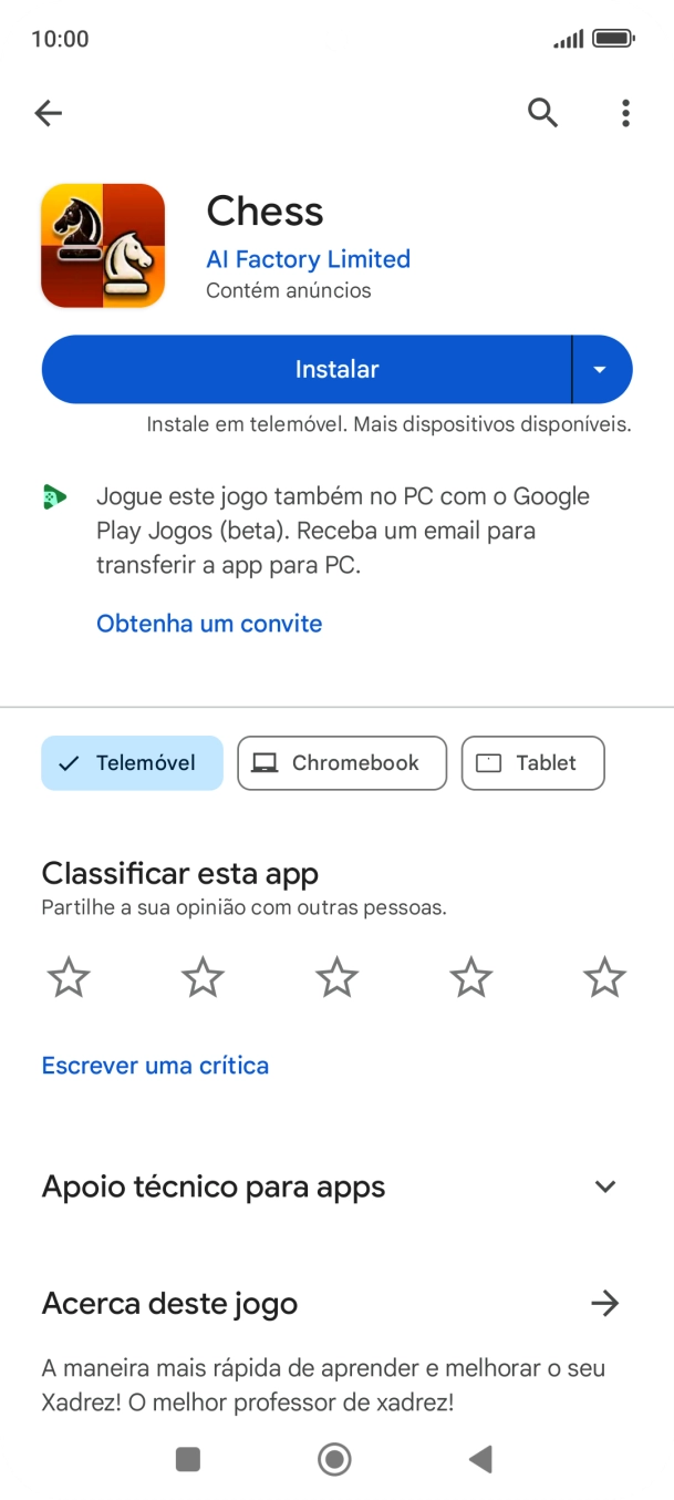 Prima a tecla de início para terminar e voltar ao ecrã inicial.