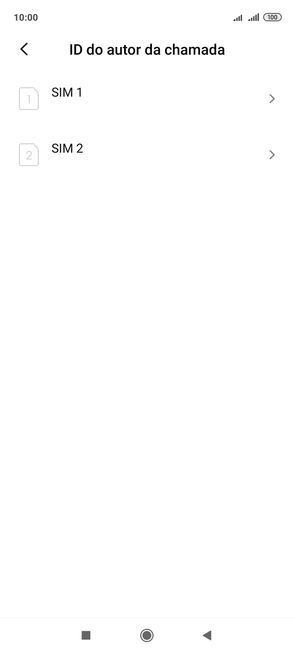 Prima o cartão SIM pretendido.