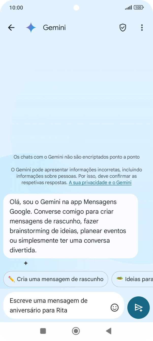 Escreva ou diga com as suas palavras qual o assunto que pretende usar.