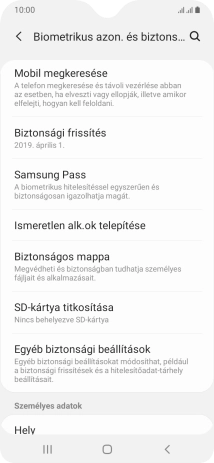 Válaszd az Egyéb biztonsági beállítások lehetőséget.
