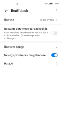 Válaszd a Haladó lehetőséget.