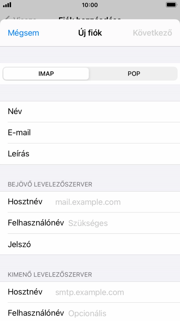 Válaszd a POP lehetőséget.