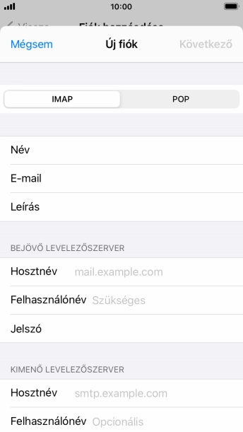 Válaszd a POP lehetőséget.