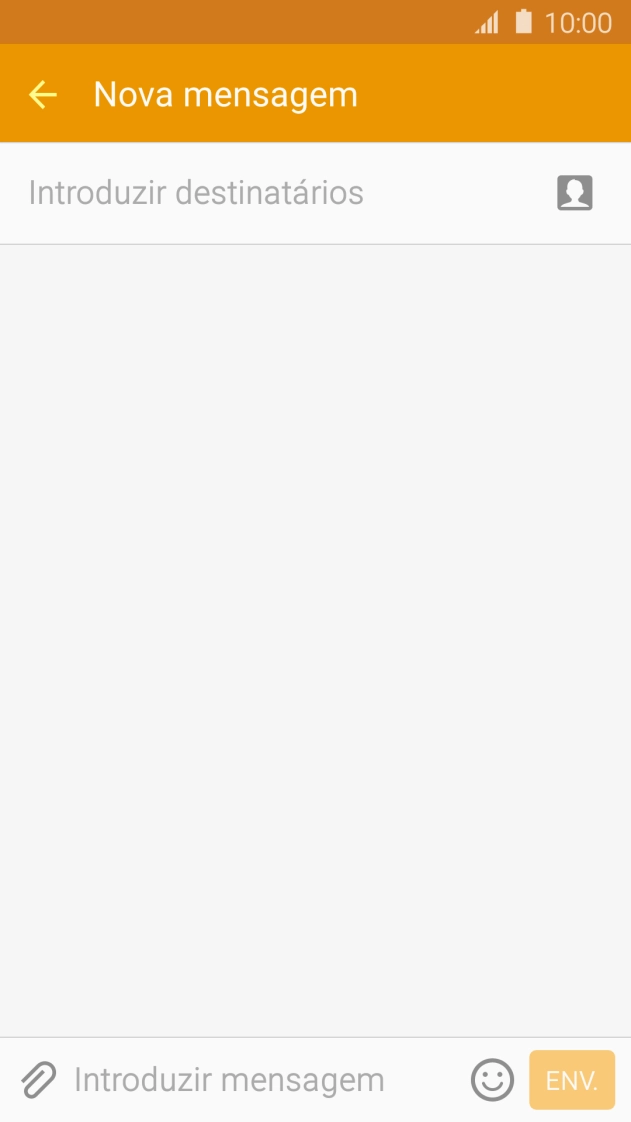 Prima a caixa de pesquisa e introduza as primeiras letras do nome do destinatário.