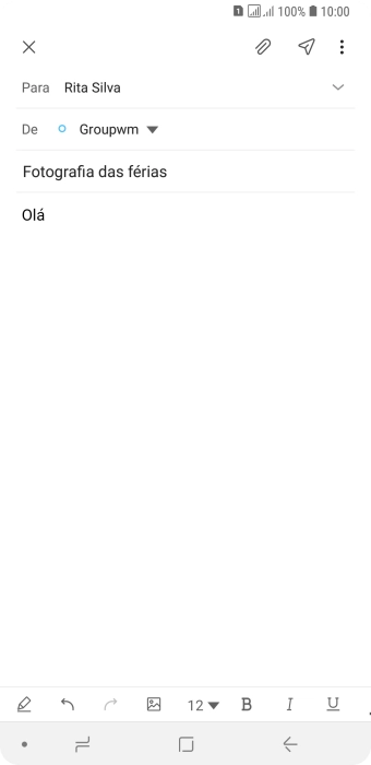 Prima o ícone de anexo.