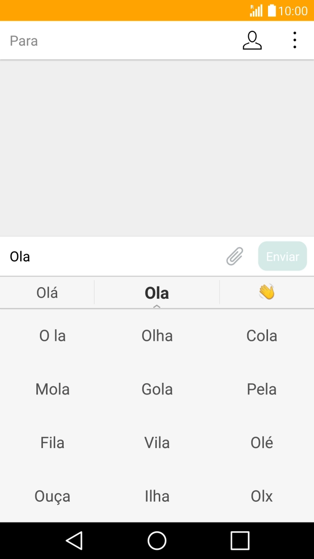Prima a palavra pretendida para a introduzir.